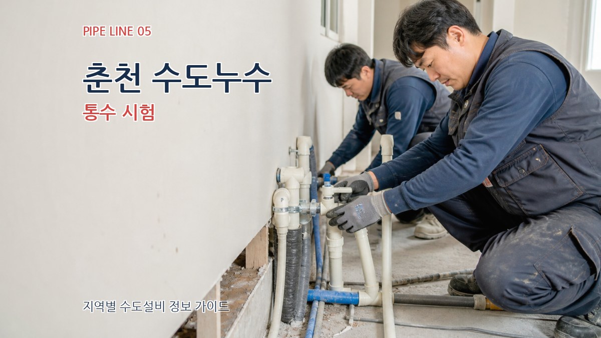 춘천 수도누수 통수 시험