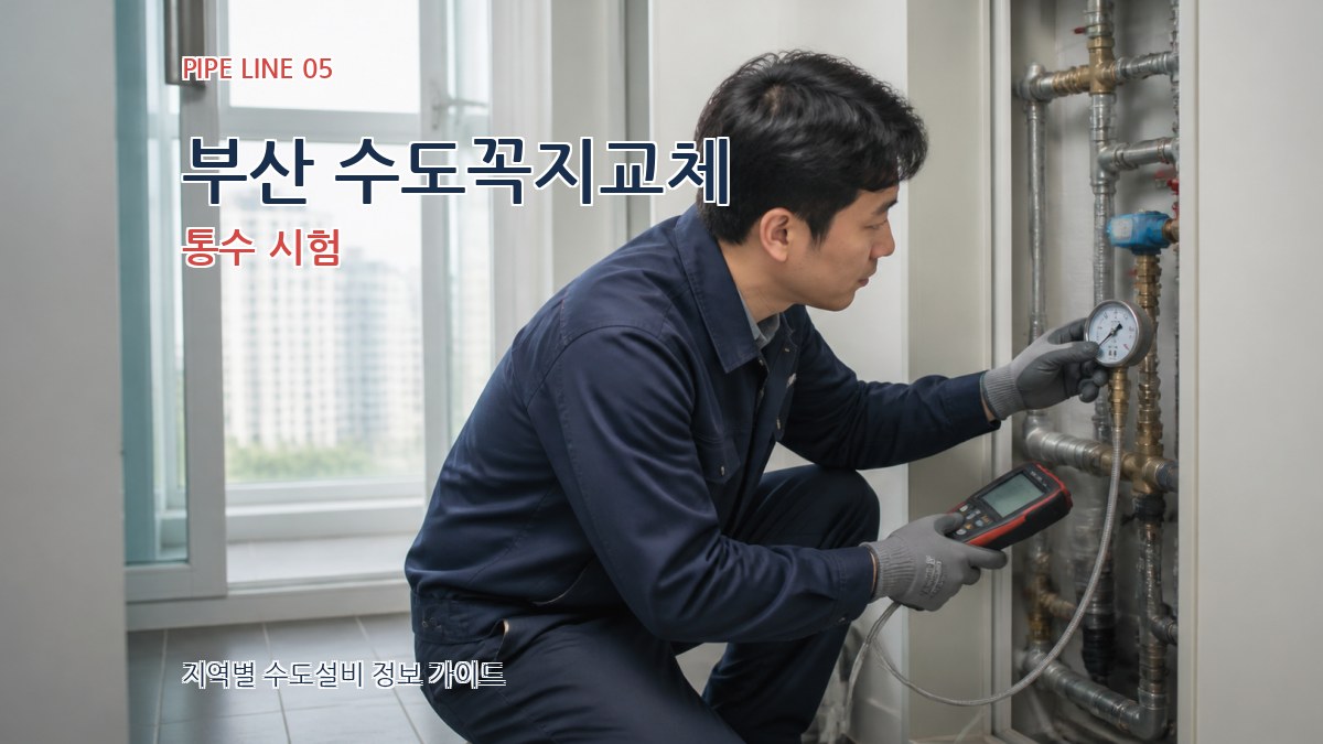부산 수도꼭지교체 통수 시험