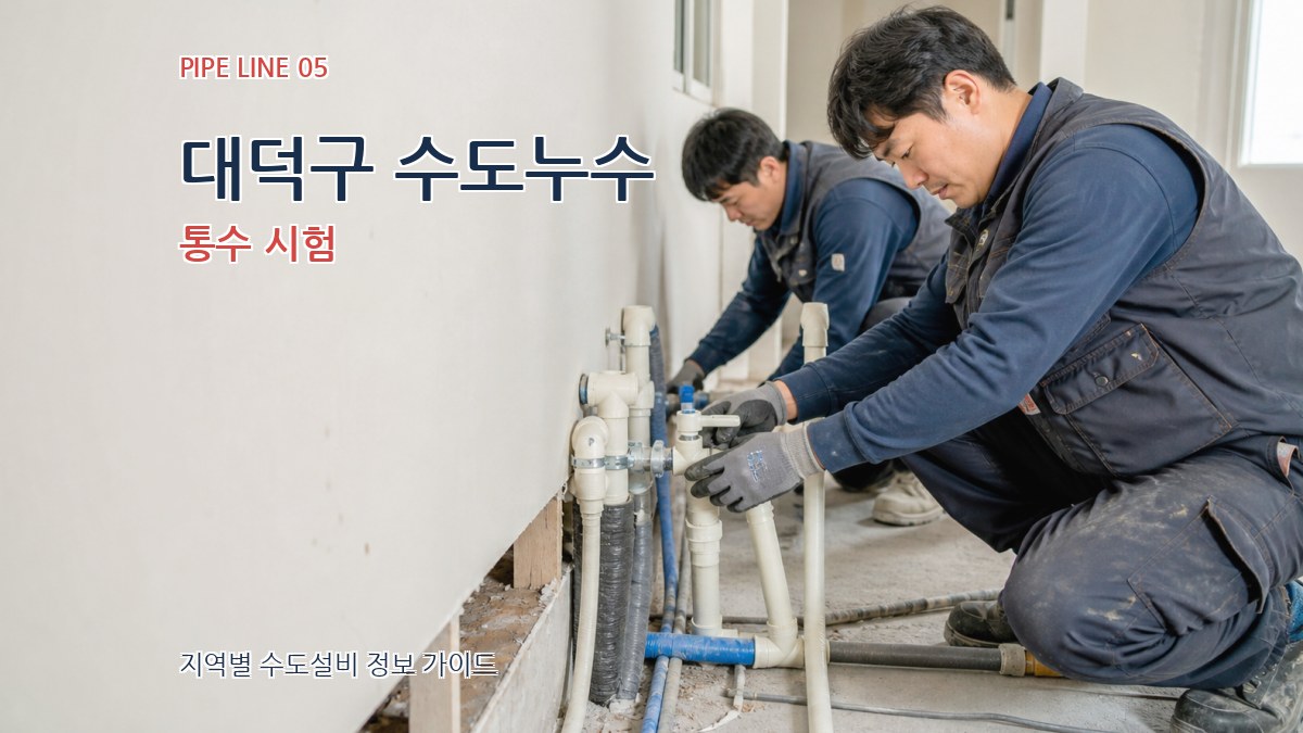 대덕구 수도누수 통수 시험