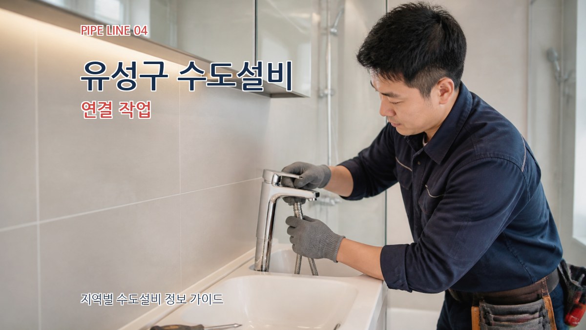 유성구 수도설비 연결 작업