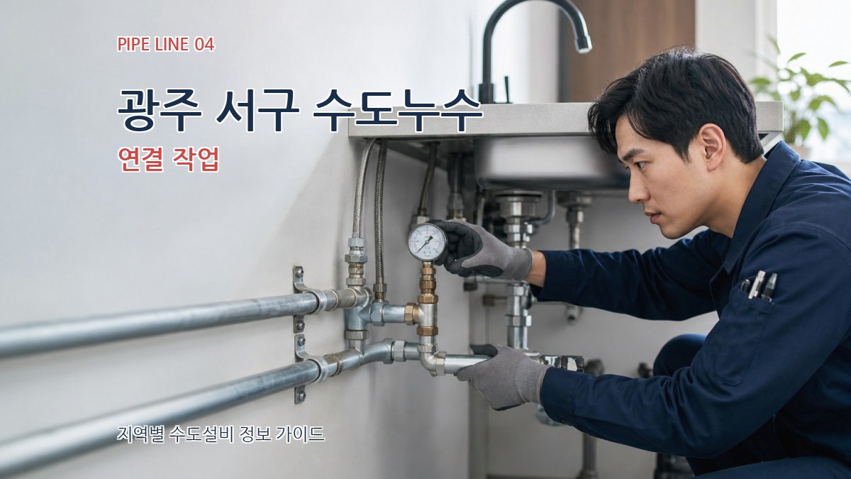 광주 서구 수도누수 연결 작업