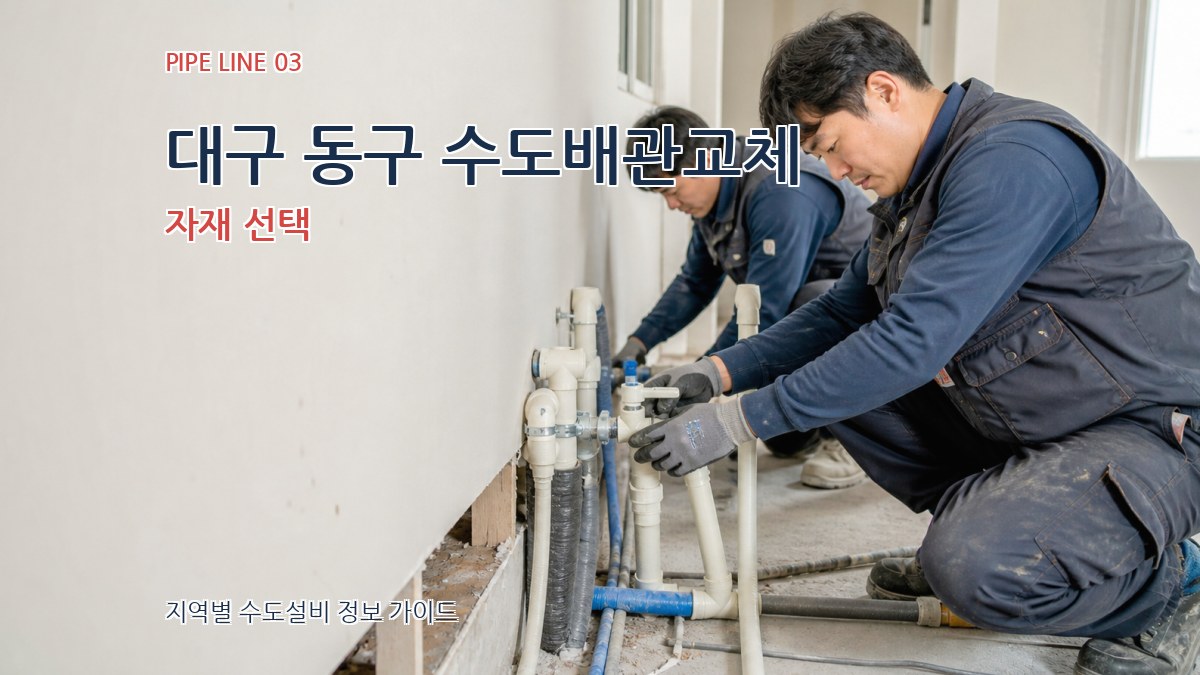 대구 동구 수도배관교체 자재 선택