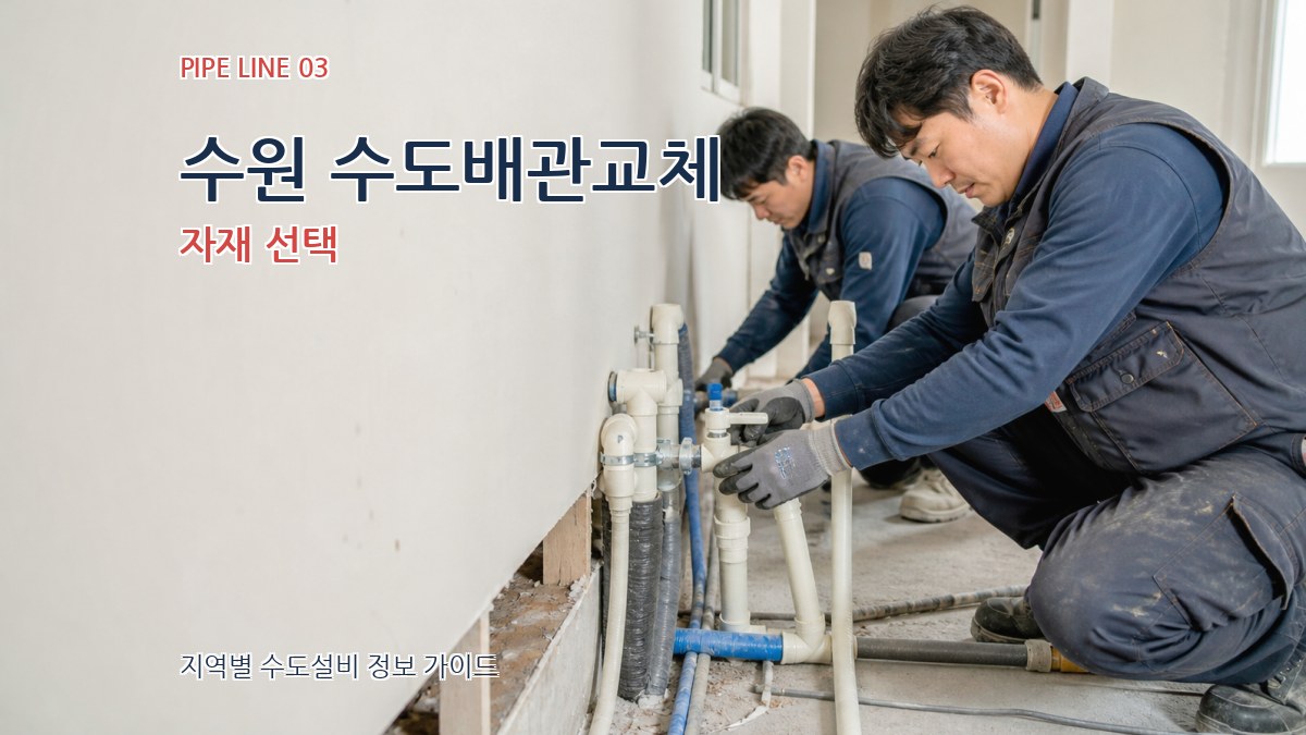수원 수도배관교체 자재 선택