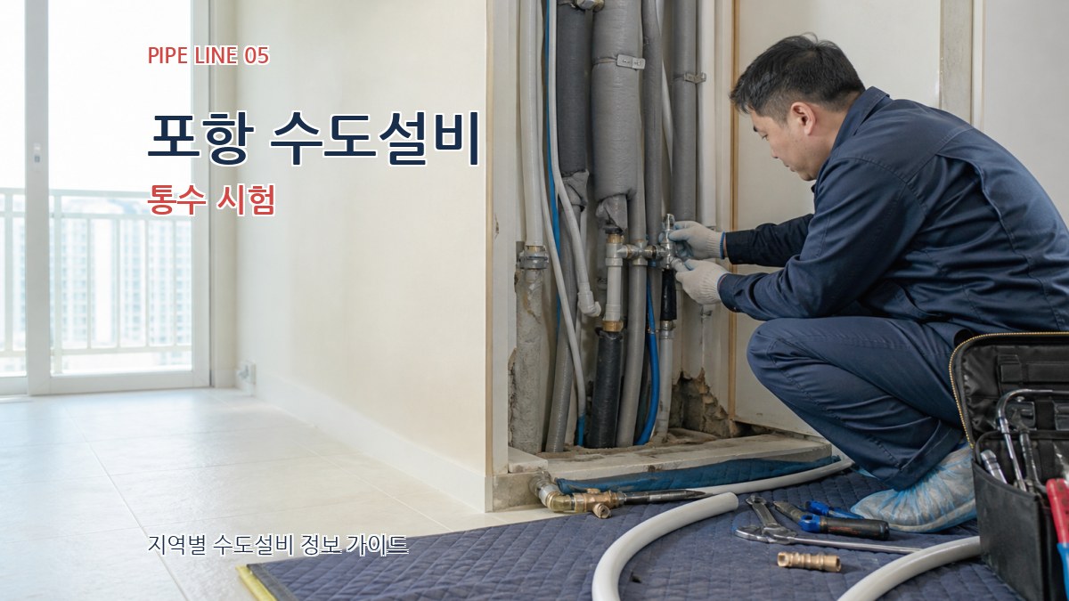 포항 수도설비 통수 시험
