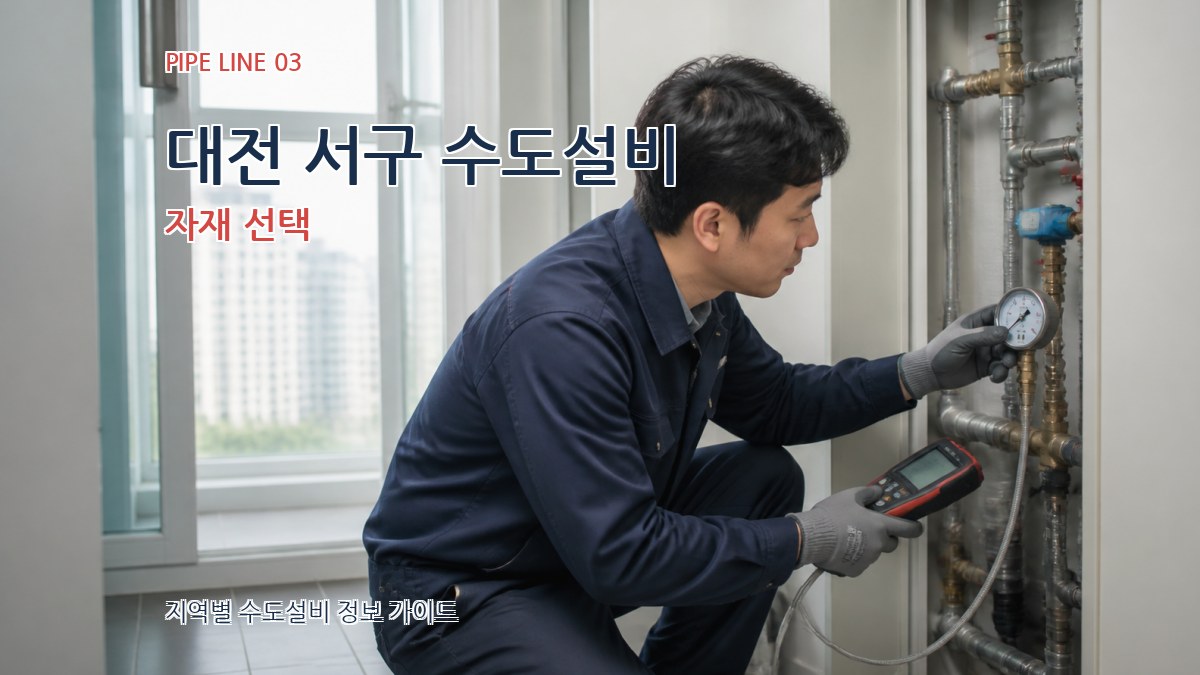 대전 서구 수도설비 자재 선택