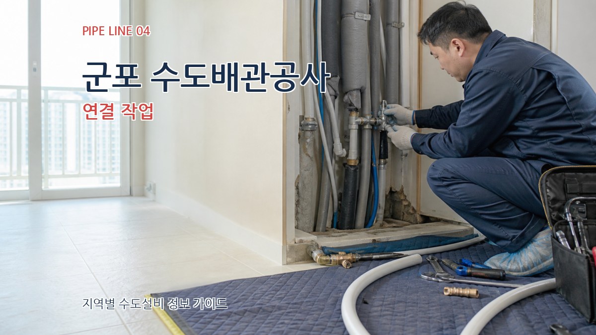 군포 수도배관공사 연결 작업