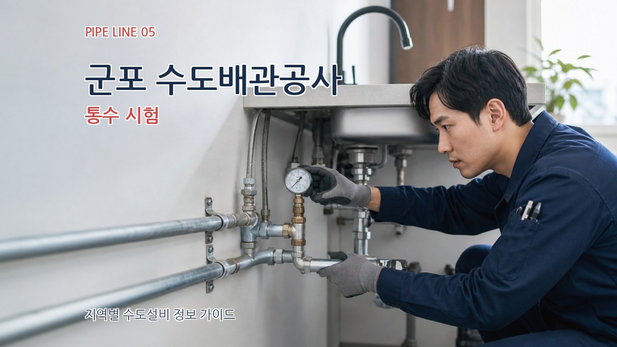 군포 수도배관공사 통수 시험