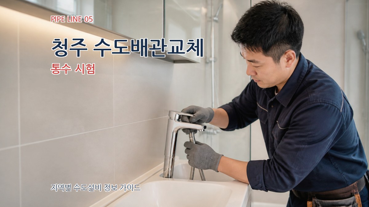 청주 수도배관교체 통수 시험