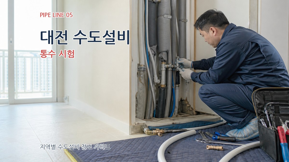 대전 수도설비 통수 시험