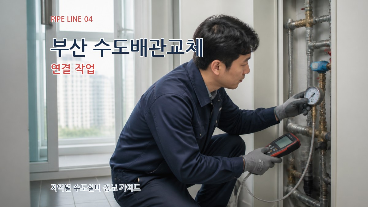 부산 수도배관교체 연결 작업
