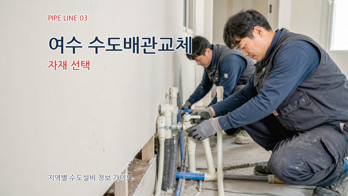 여수 수도배관교체 자재 선택