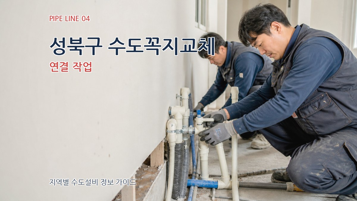 성북구 수도꼭지교체 연결 작업