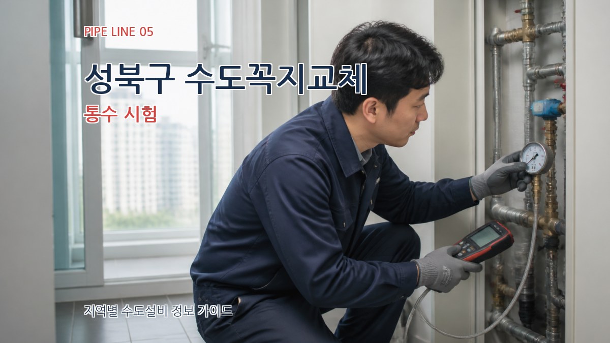 성북구 수도꼭지교체 통수 시험