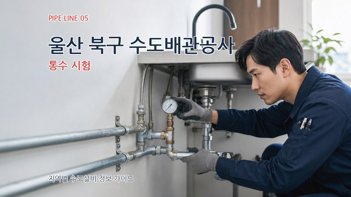 울산 북구 수도배관공사 통수 시험