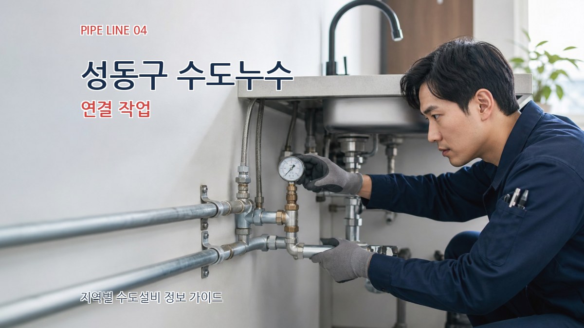 성동구 수도누수 연결 작업