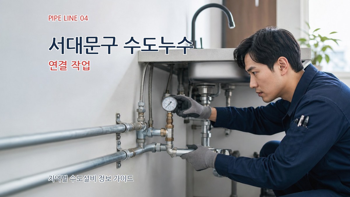 서대문구 수도누수 연결 작업