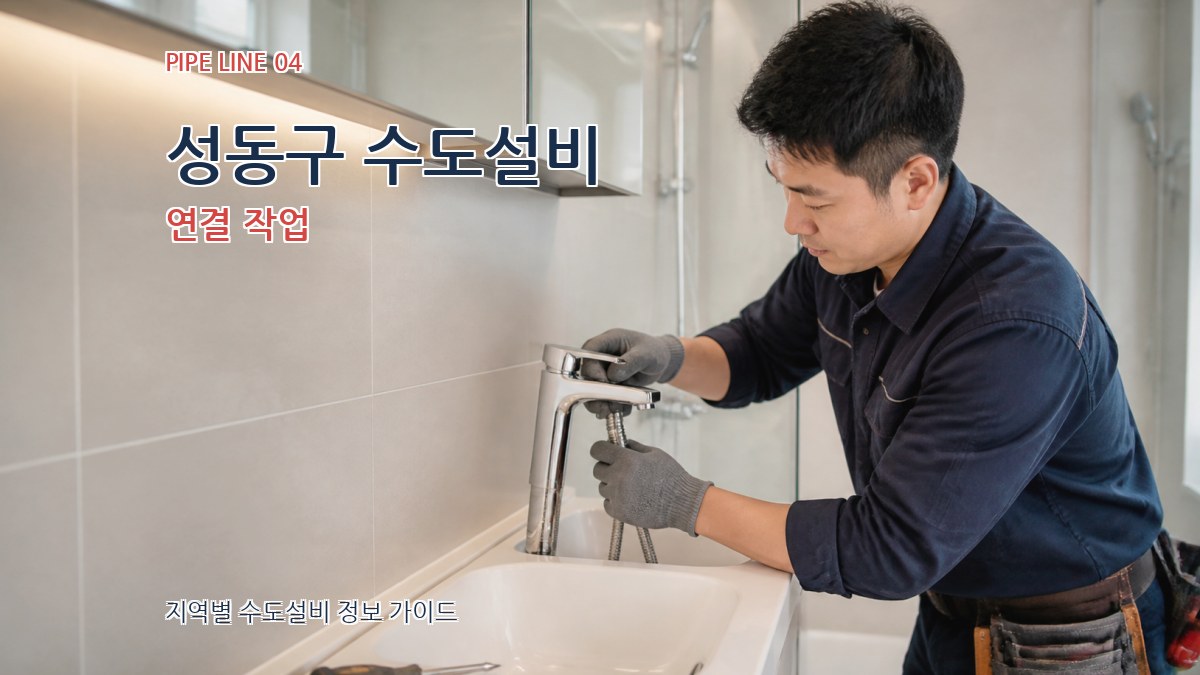 성동구 수도설비 연결 작업