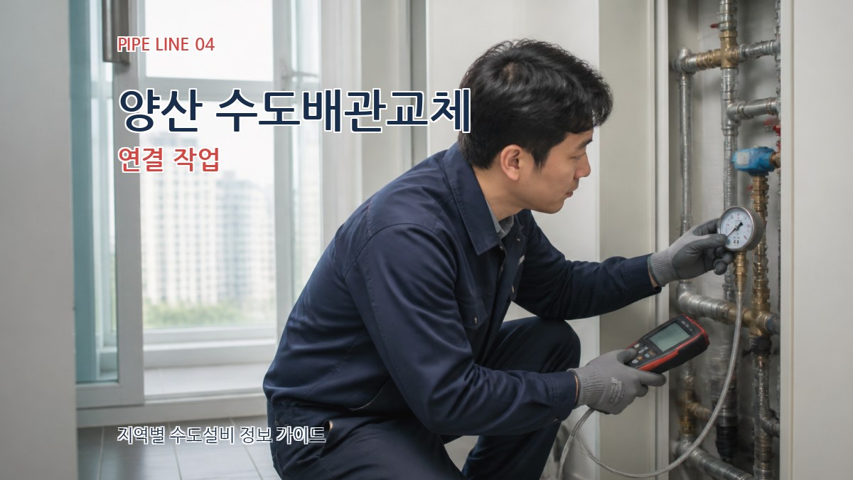 양산 수도배관교체 연결 작업