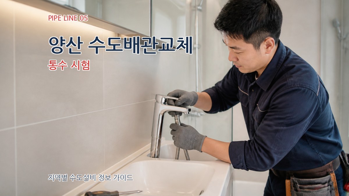 양산 수도배관교체 통수 시험
