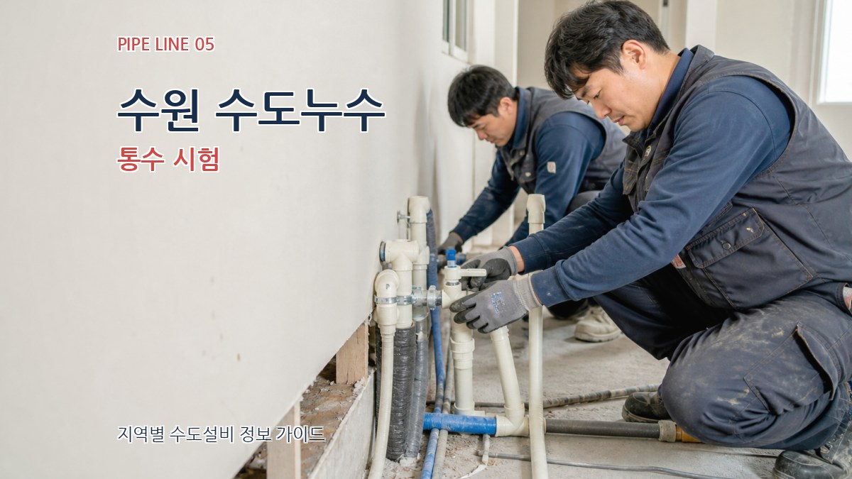 수원 수도누수 통수 시험
