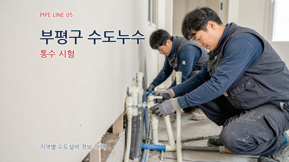 부평구 수도누수 통수 시험