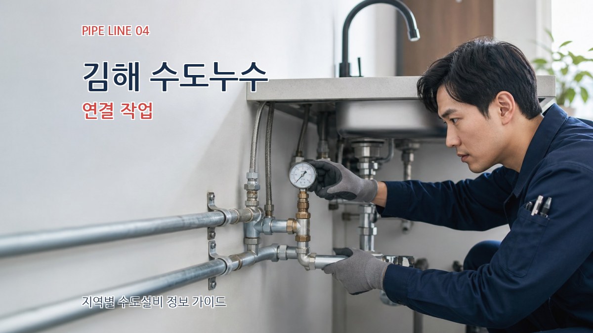 김해 수도누수 연결 작업