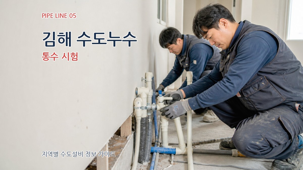 김해 수도누수 통수 시험
