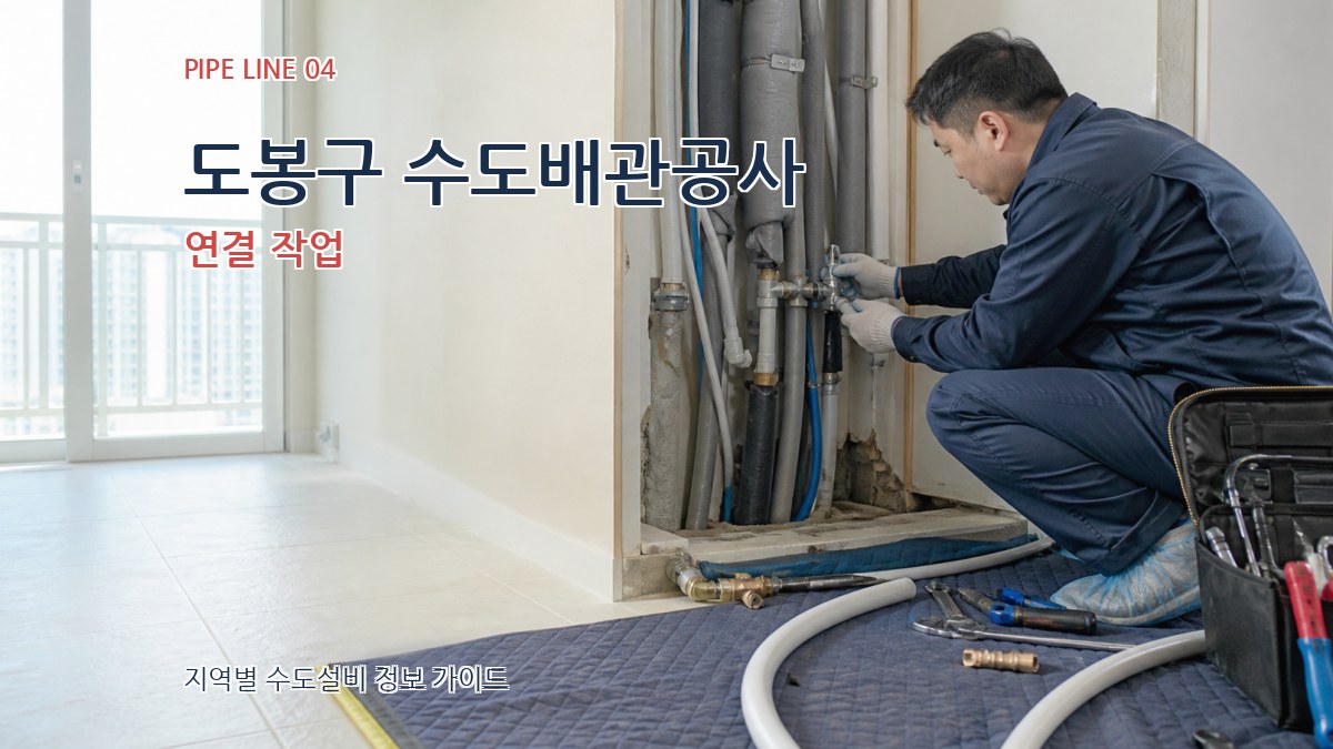 도봉구 수도배관공사 연결 작업