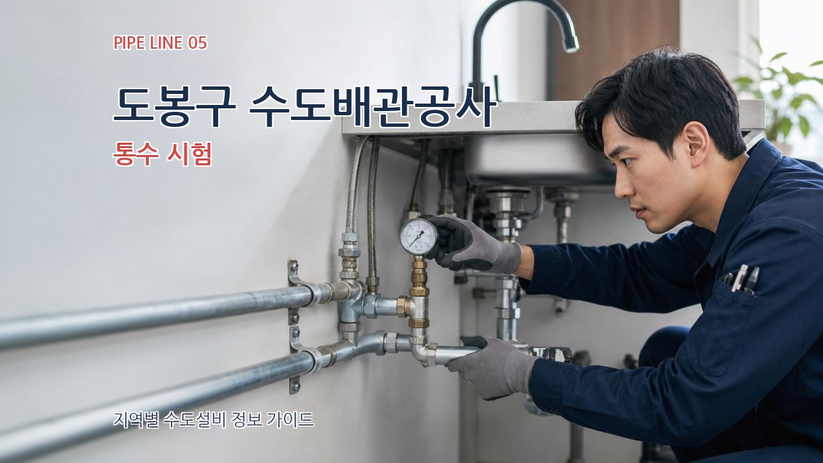 도봉구 수도배관공사 통수 시험