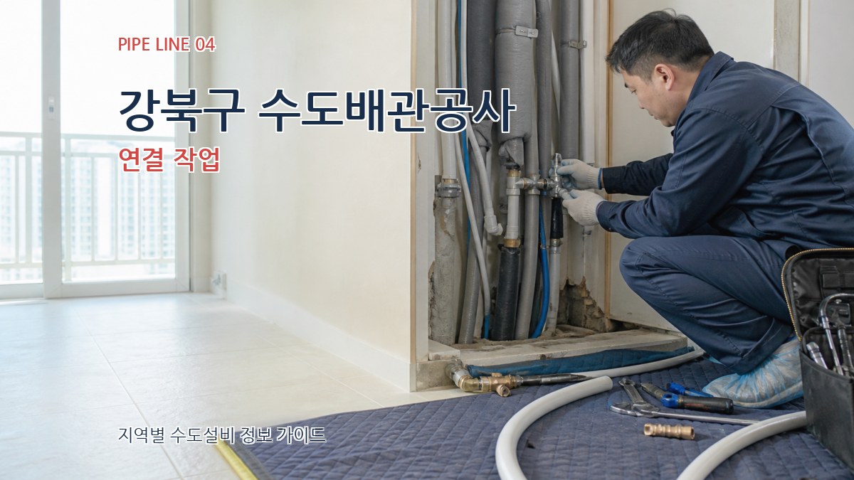 강북구 수도배관공사 연결 작업