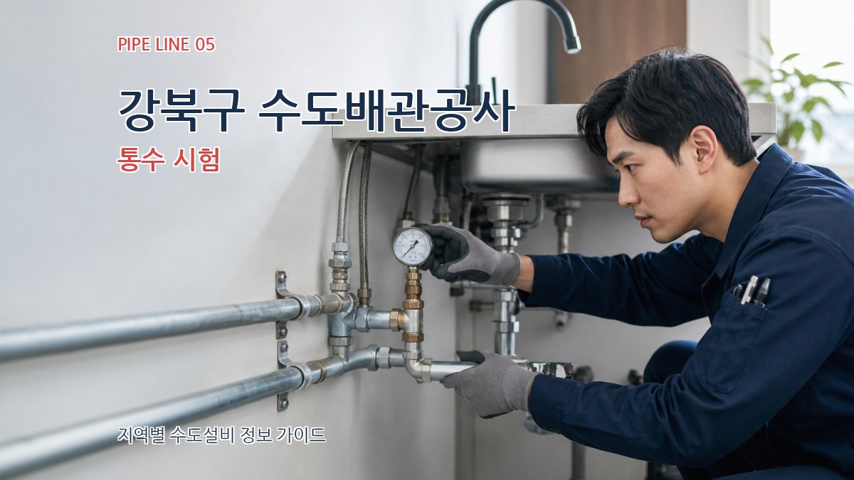 강북구 수도배관공사 통수 시험
