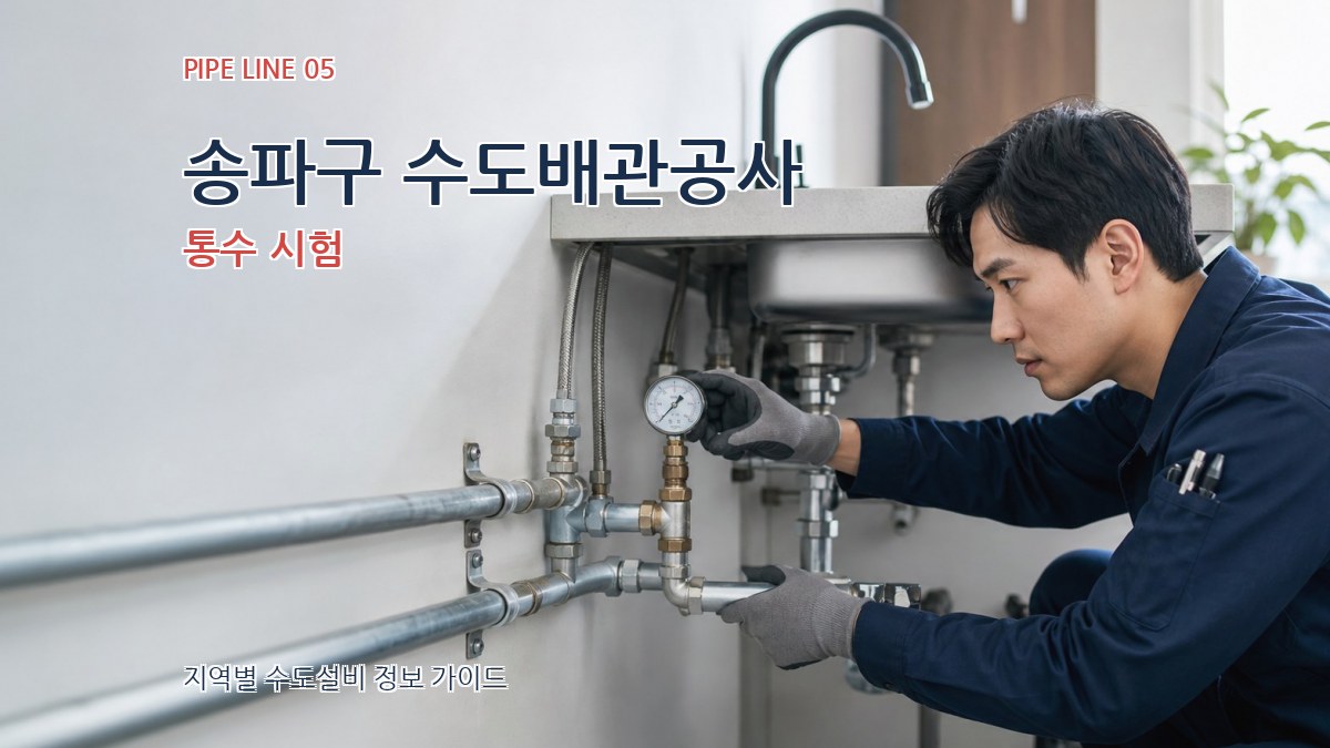 송파구 수도배관공사 통수 시험