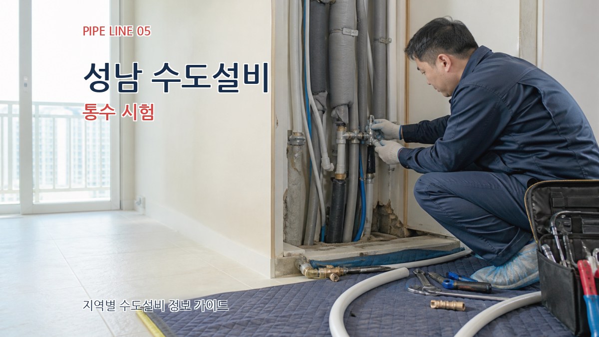 성남 수도설비 통수 시험