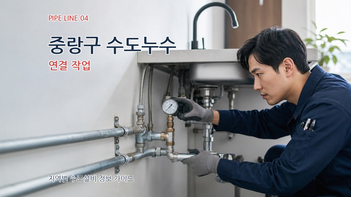 중랑구 수도누수 연결 작업
