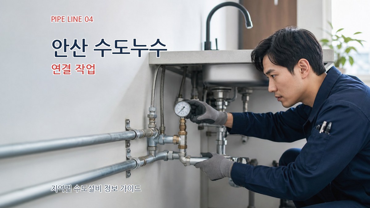 안산 수도누수 연결 작업