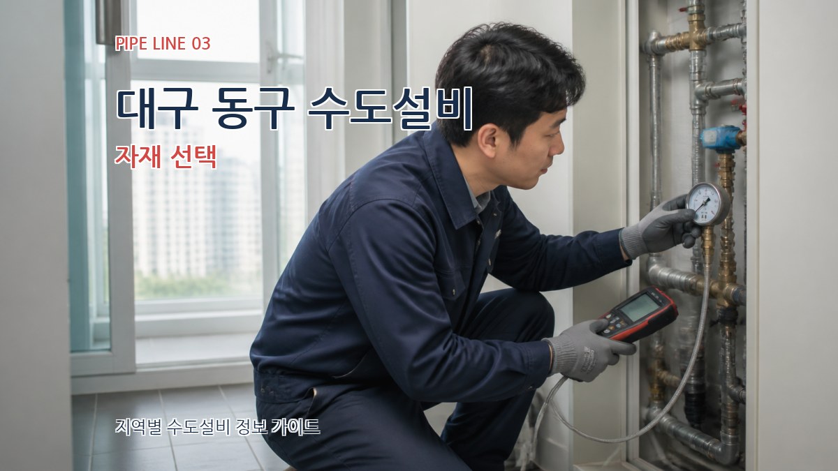 대구 동구 수도설비 자재 선택