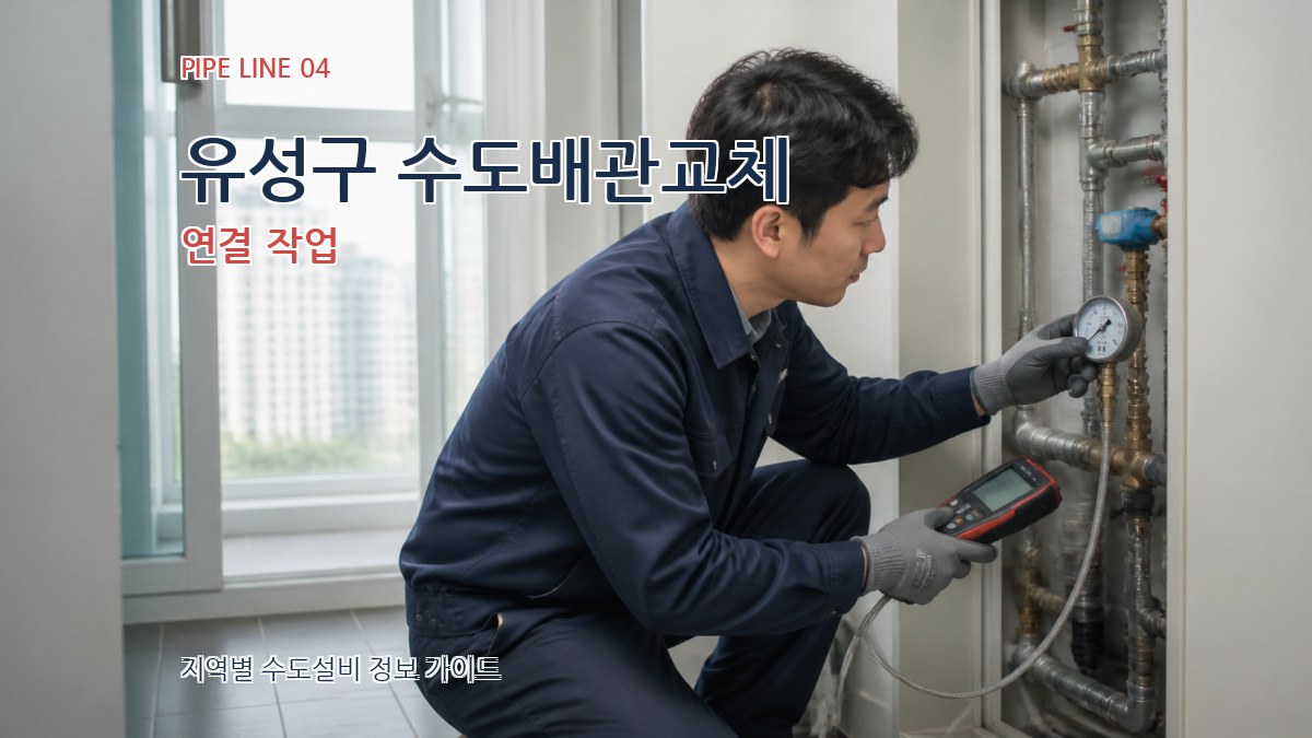 유성구 수도배관교체 연결 작업