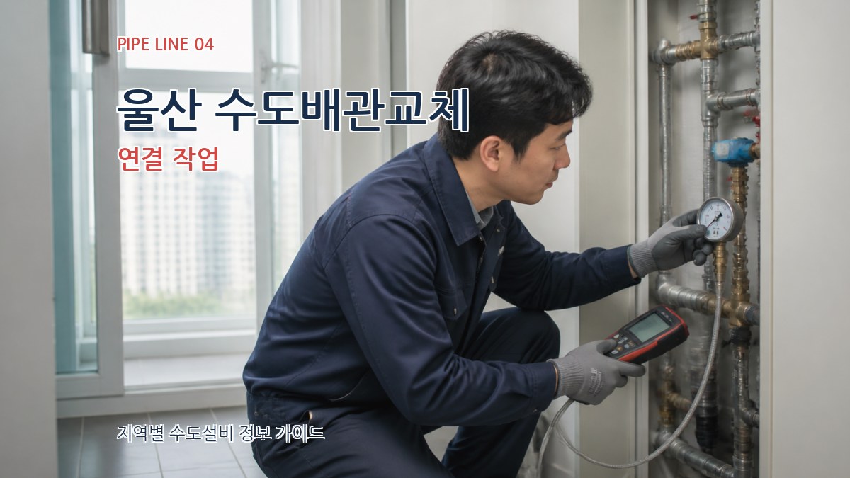 울산 수도배관교체 연결 작업