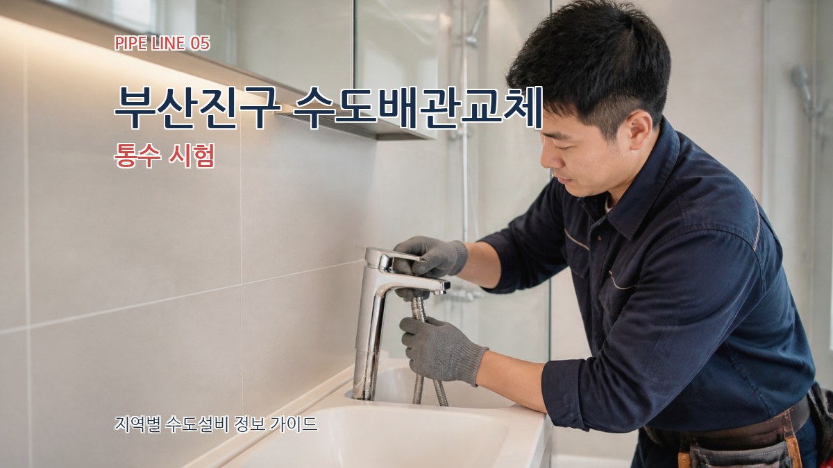 부산진구 수도배관교체 통수 시험