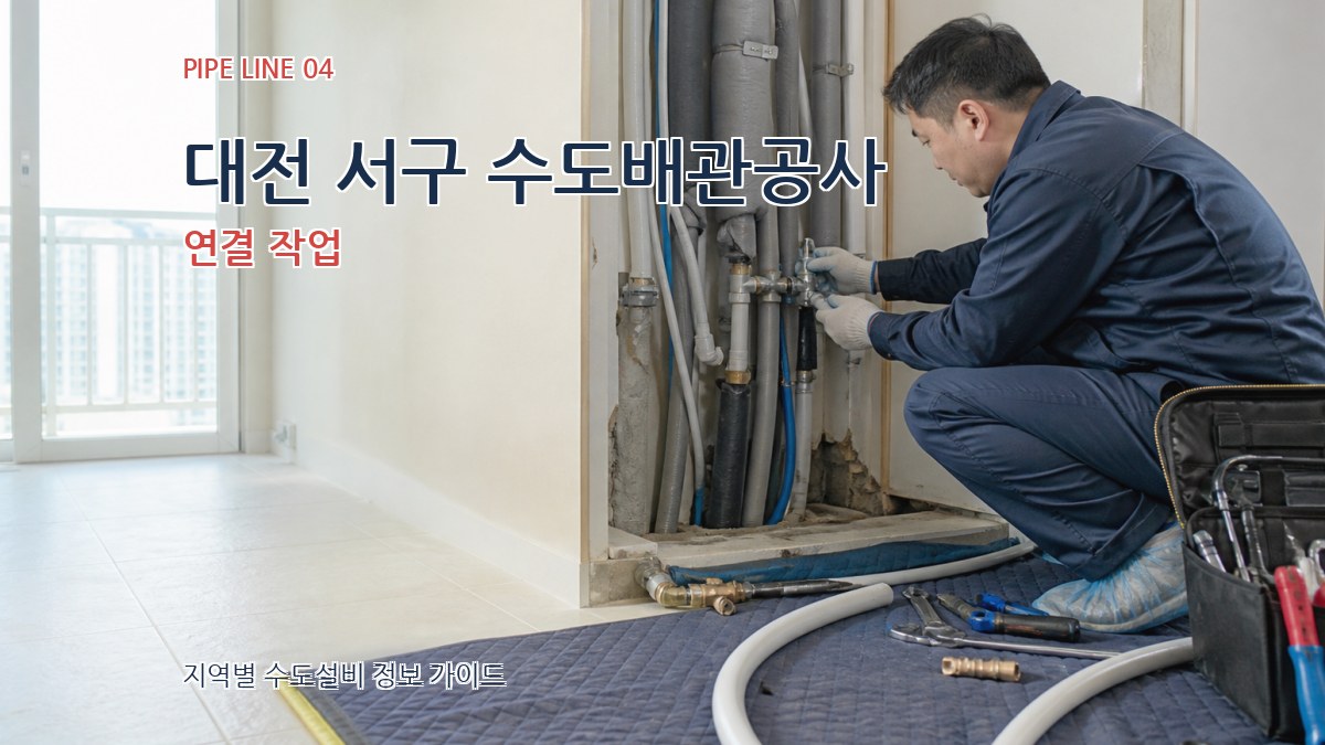 대전 서구 수도배관공사 연결 작업