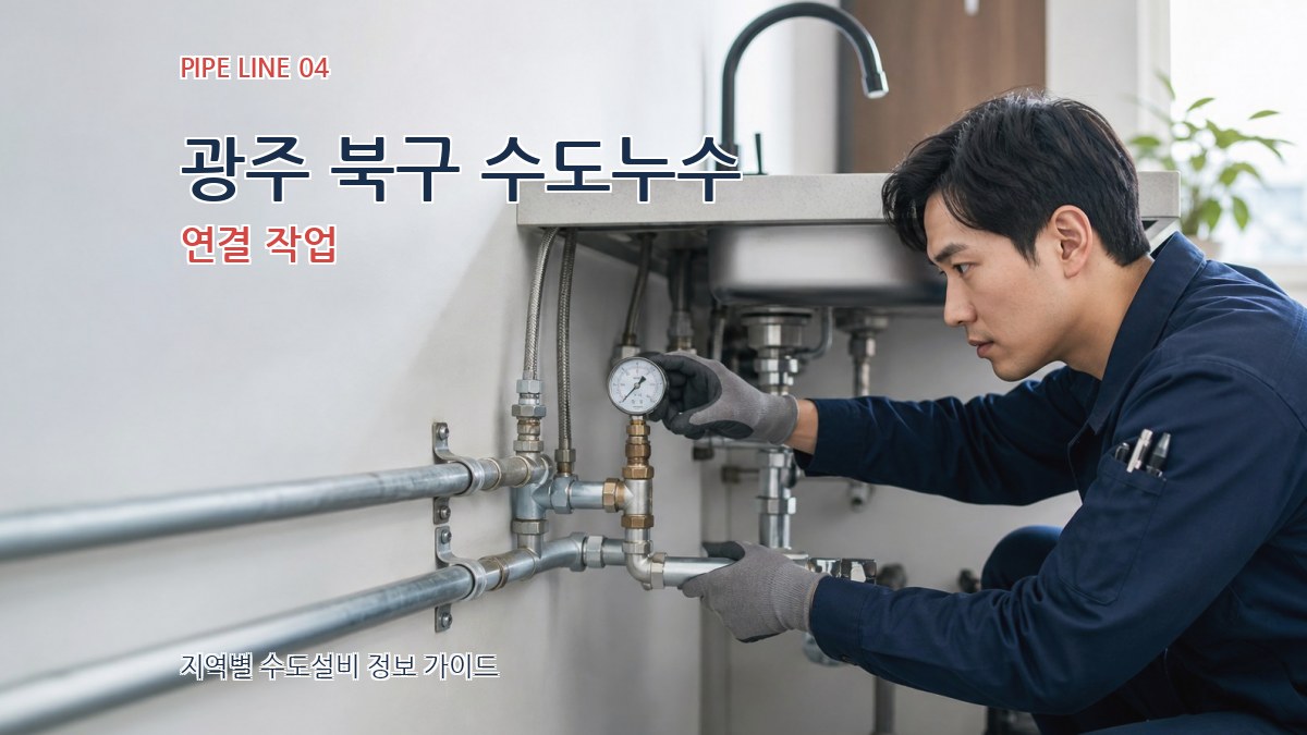 광주 북구 수도누수 연결 작업
