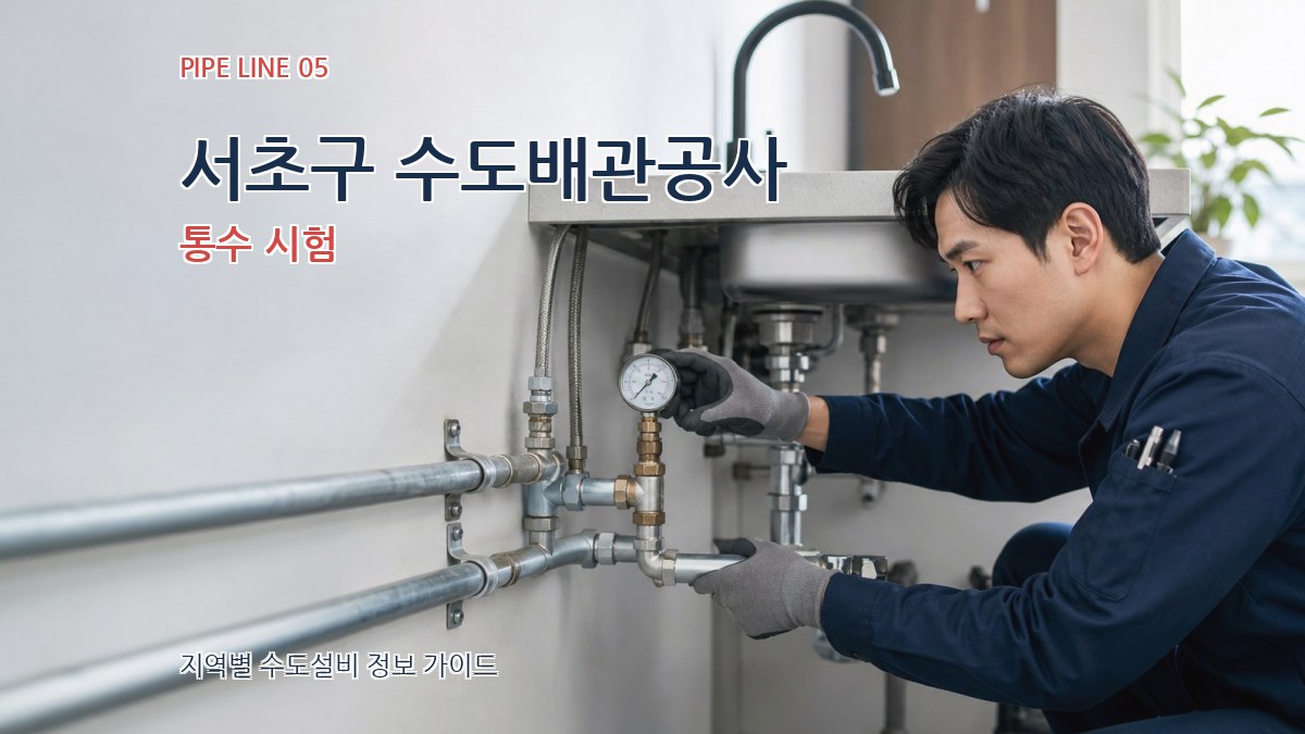 서초구 수도배관공사 통수 시험
