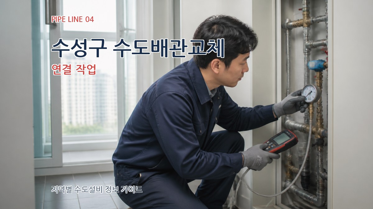 수성구 수도배관교체 연결 작업