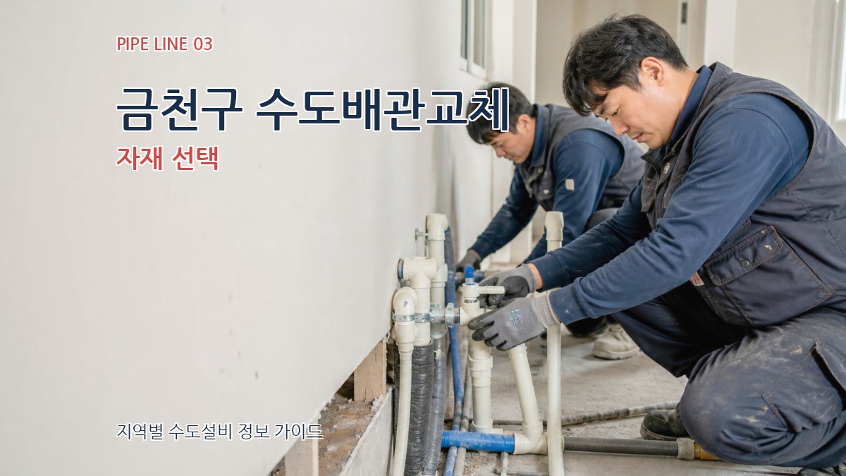 금천구 수도배관교체 자재 선택
