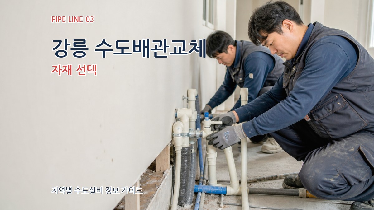 강릉 수도배관교체 자재 선택