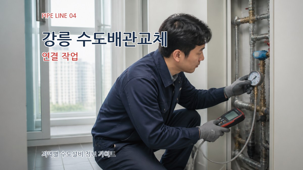 강릉 수도배관교체 연결 작업