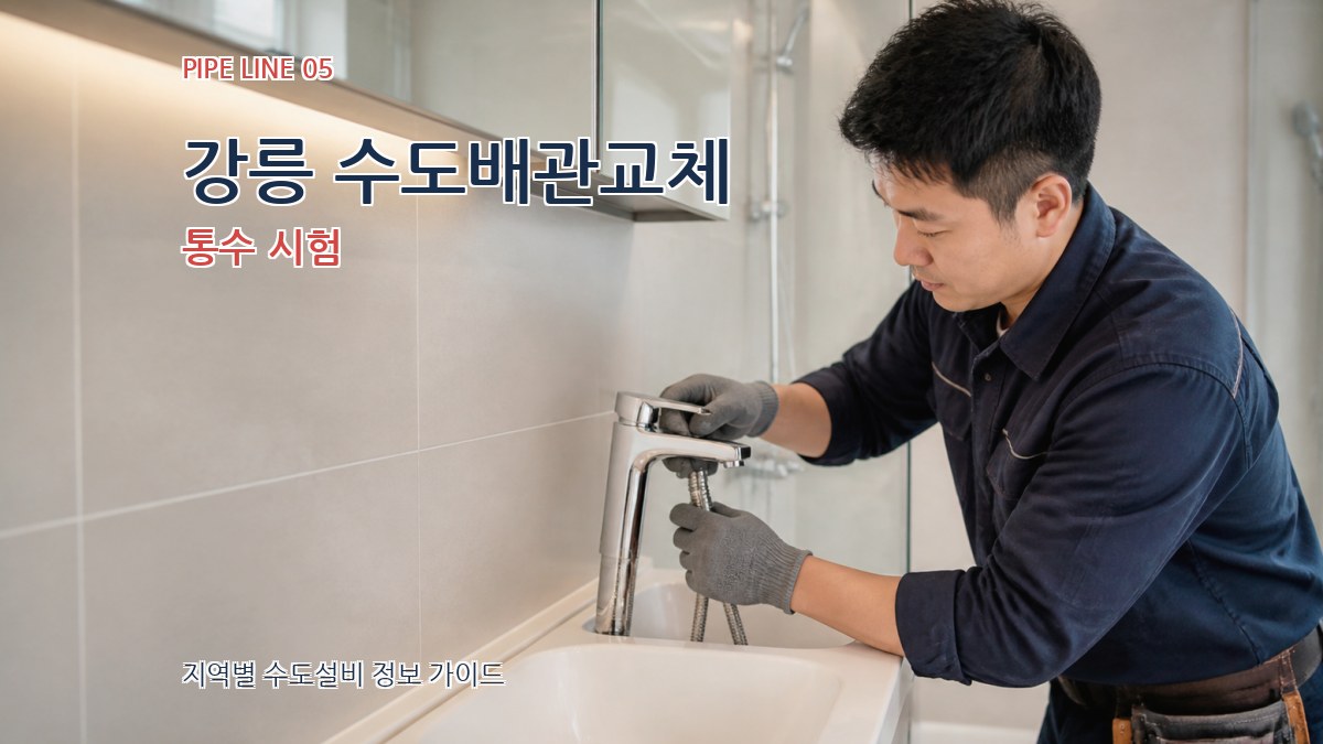 강릉 수도배관교체 통수 시험