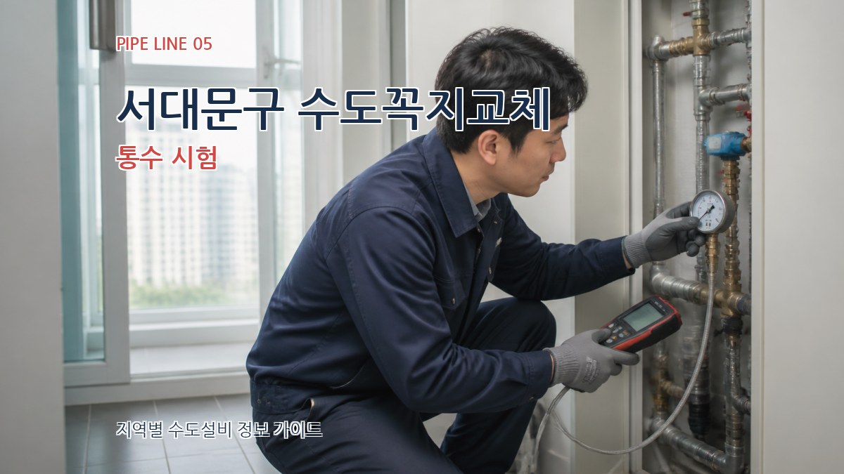 서대문구 수도꼭지교체 통수 시험