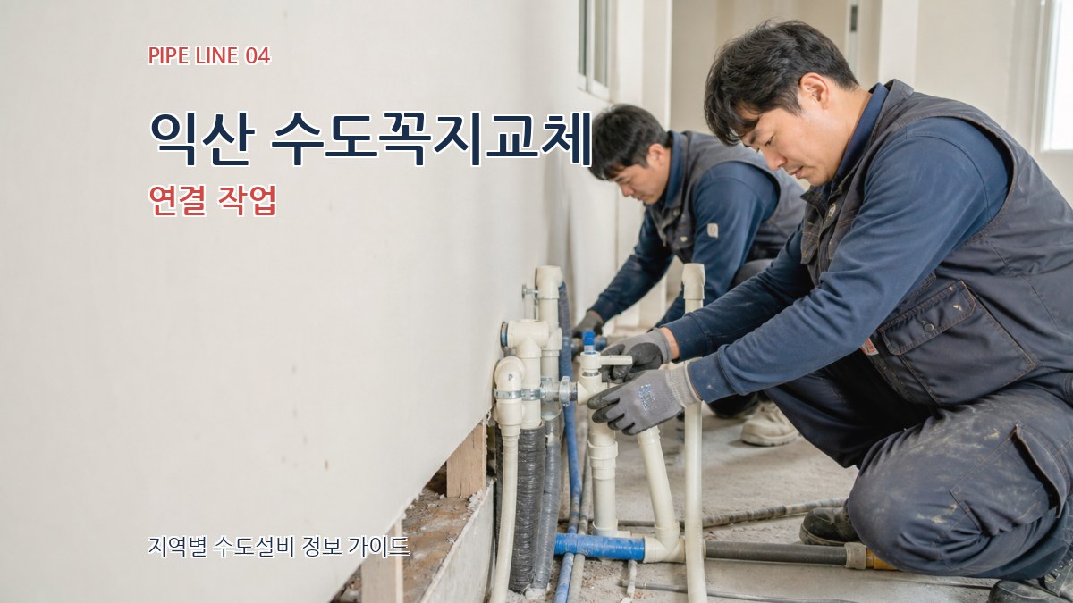 익산 수도꼭지교체 연결 작업