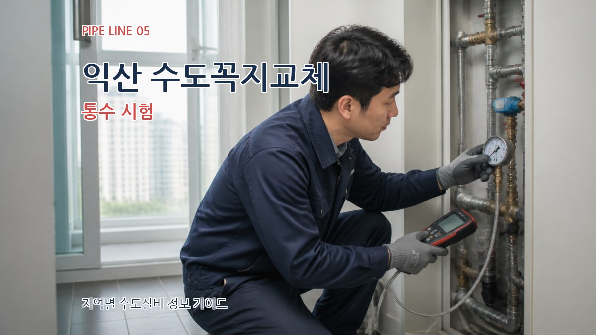 익산 수도꼭지교체 통수 시험
